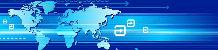 World map illustration with arrows moving right